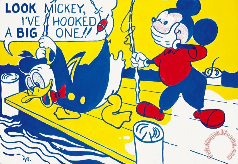 Roy Lichtenstein Look Mickey Art Painting