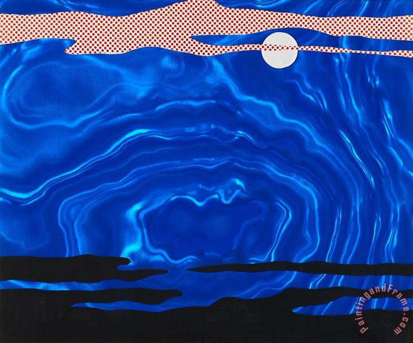 Roy Lichtenstein Moonscape #4, 1965 Art Print