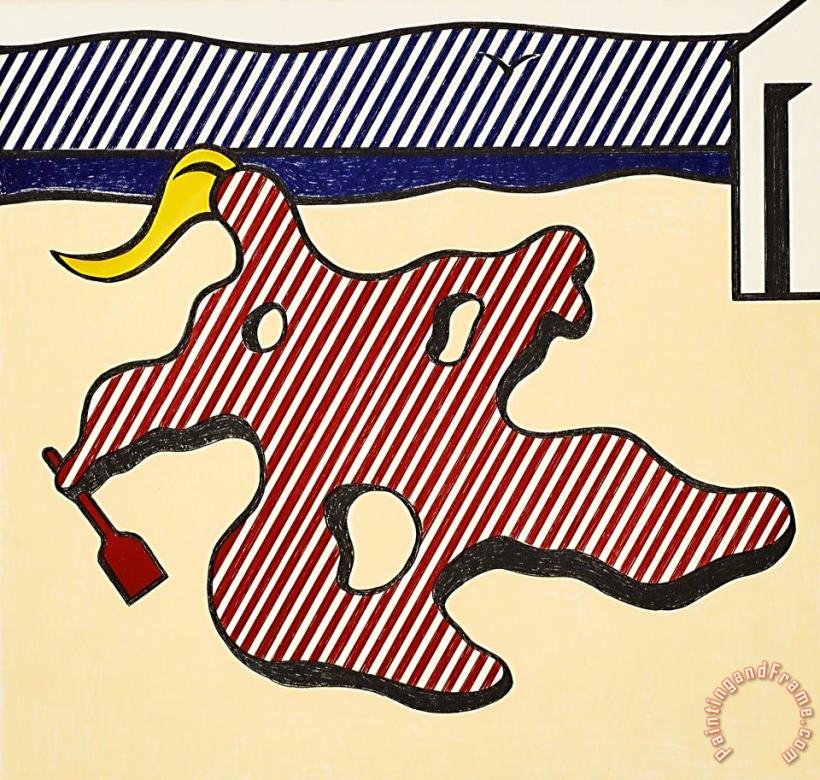 Roy Lichtenstein Nude on Beach, 1978 Art Painting