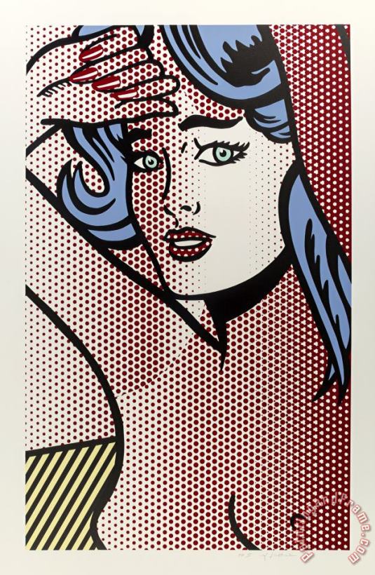 Roy Lichtenstein Nude with Blue Hair, From Nudes, 1994 Art Painting