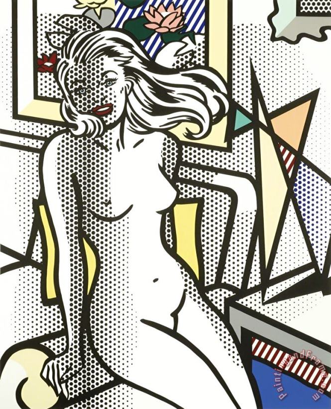 Roy Lichtenstein Nude with Yellow Pillow, 1994 Art Print