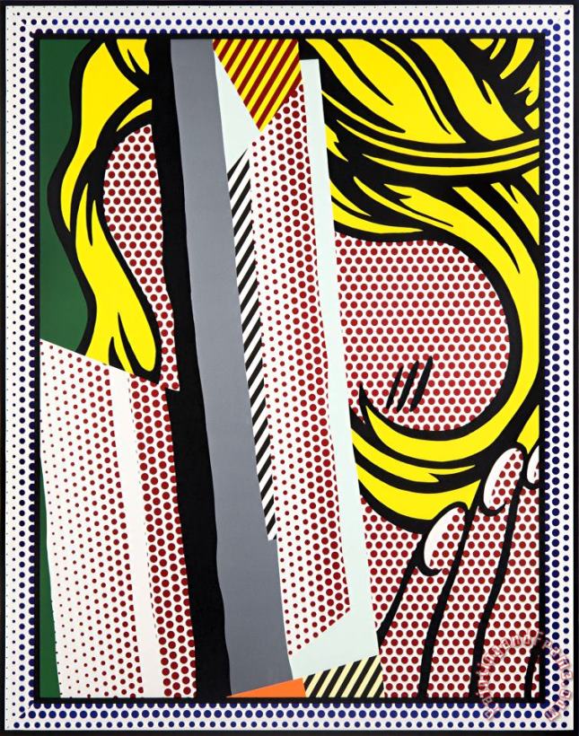 Roy Lichtenstein Reflections on Hair, From Reflections Series, 1990 Art Painting