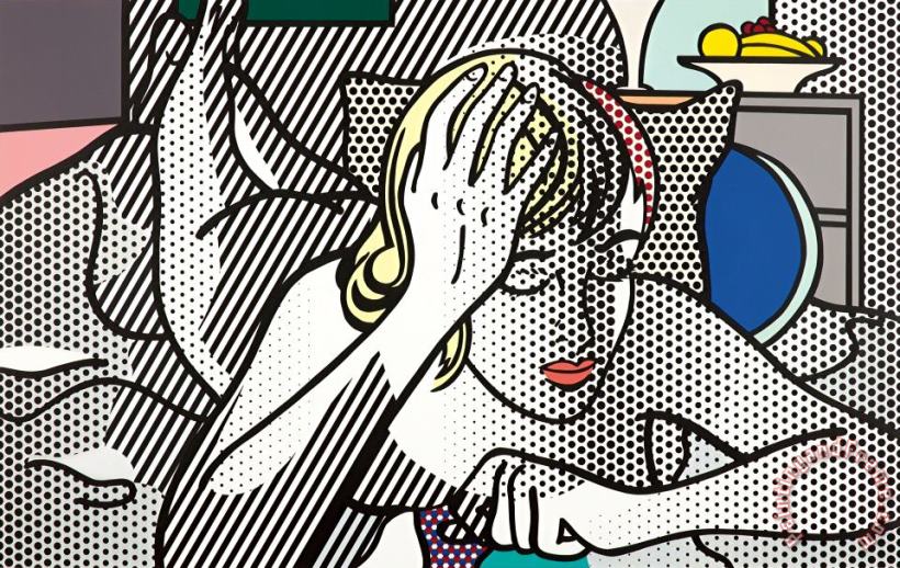Thinking Nude, From Nude Series, 1994 painting - Roy Lichtenstein Thinking Nude, From Nude Series, 1994 Art Print