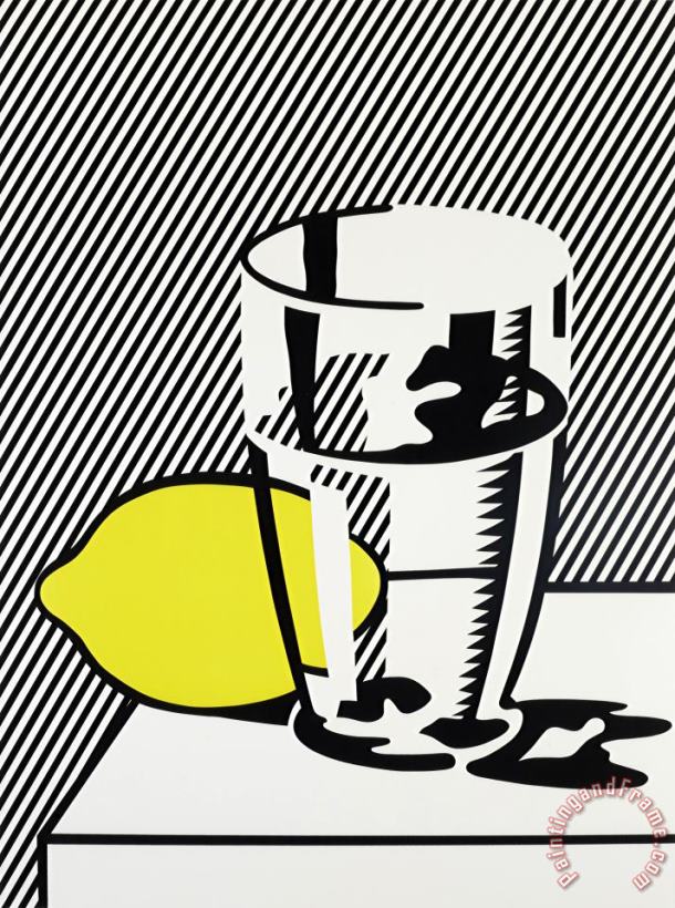 Roy Lichtenstein Untitled (still Life with Lemon And Glass), From for Meyer Schapiro, 1974 Art Painting