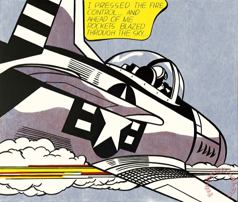 Whaam Panel 1 of 2 painting - Roy Lichtenstein Whaam Panel 1 of 2 Art Print