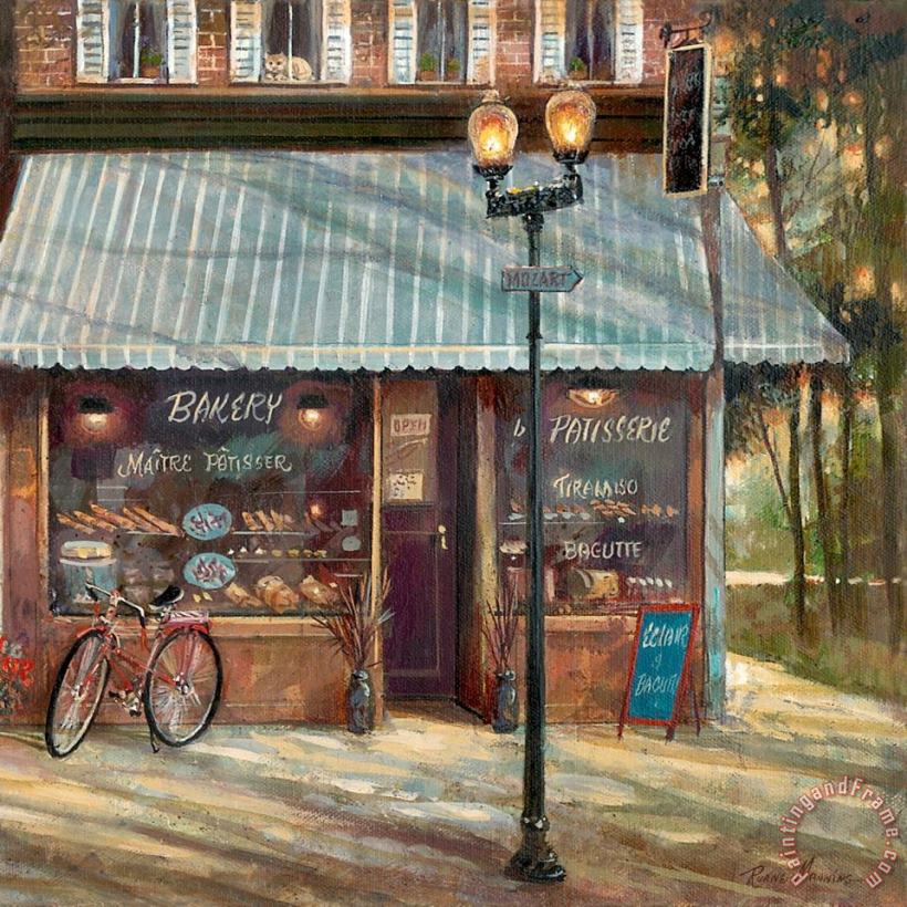 Pastry Shop painting - Ruane Manning Pastry Shop Art Print