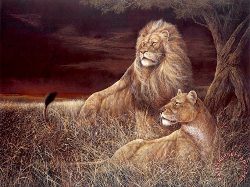 Winds of The Serengeti painting - Ruane Manning Winds of The Serengeti Art Print