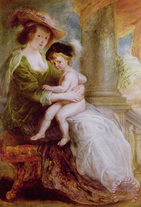 Rubens Helene Fourment and her son Frans Art Print