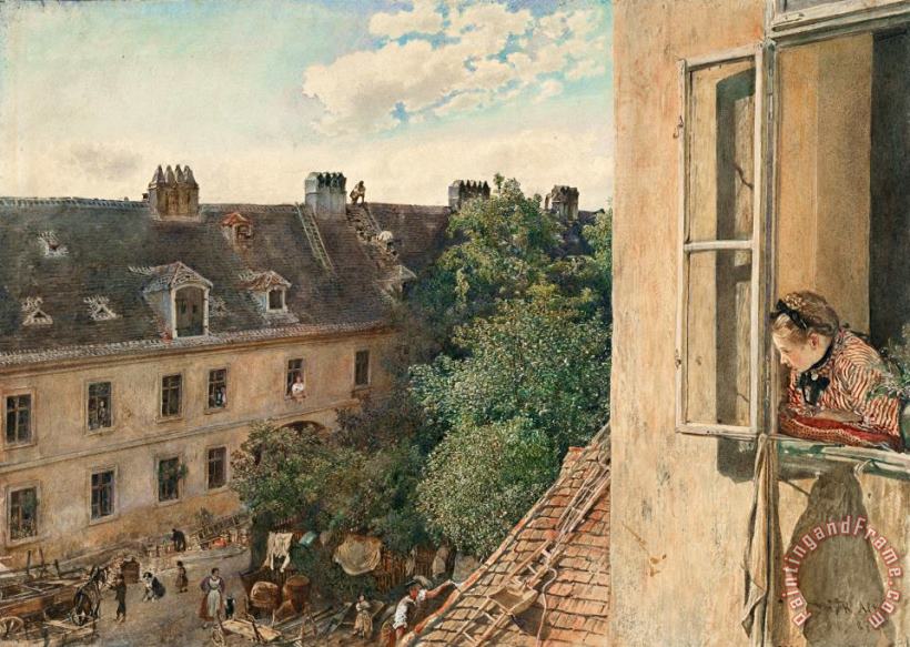 Rudolf von Alt View of The Alservorstadt, 1872 Art Painting