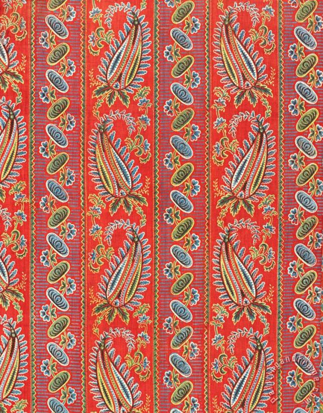 Backing Of An Adras Ikat Panel painting - Russian School Backing Of An Adras Ikat Panel Art Print