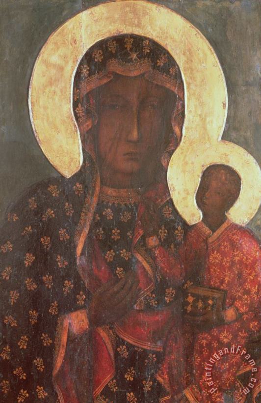 Russian School The Black Madonna of Jasna Gora Art Painting