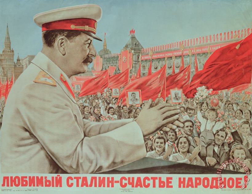 To Our Dear Stalin painting - Russian School To Our Dear Stalin Art Print