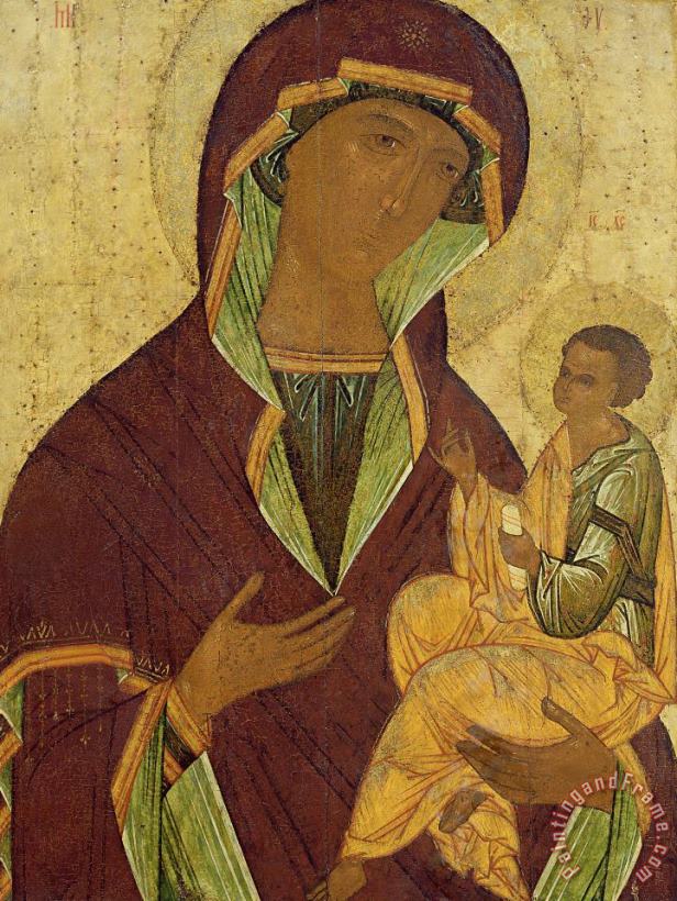 Virgin And Child painting - Russian School Virgin And Child Art Print