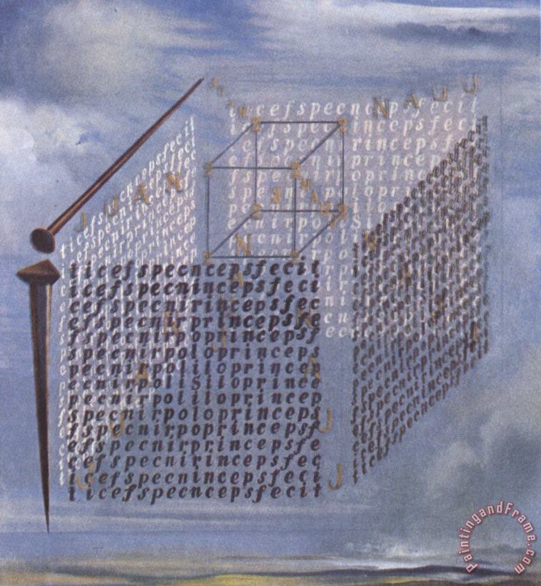 Salvador Dali A Propos of The Treatise on Cubic Form by Juan De Herrera Art Print