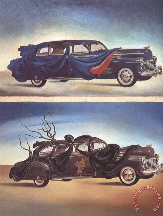 Salvador Dali Car Clothing Clothed Automobile Art Painting