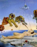 A Golden Dream Prints - Dream Caused by The Flight of a Bee Around a Pomegranate One Second Before Awakening by Salvador Dali