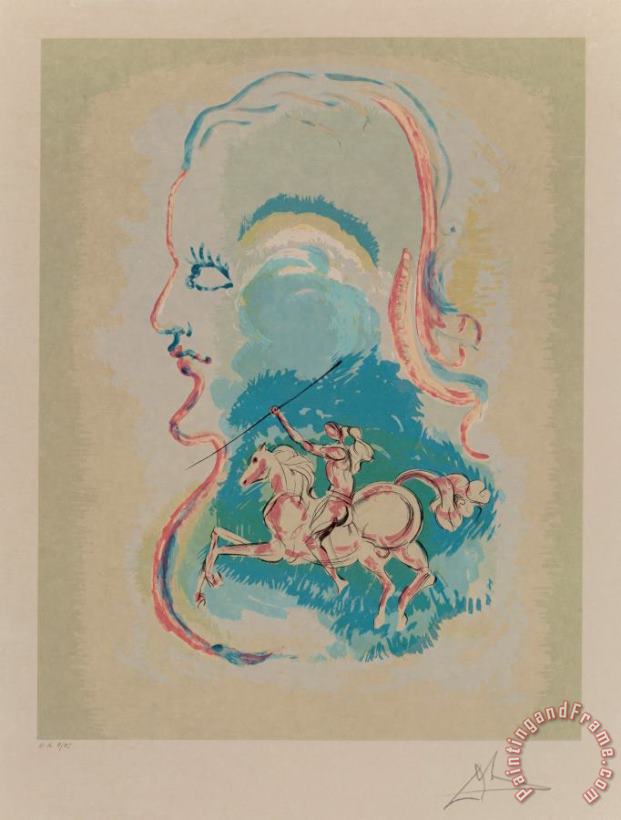 Dream of a Horseman, 1979 painting - Salvador Dali Dream of a Horseman, 1979 Art Print