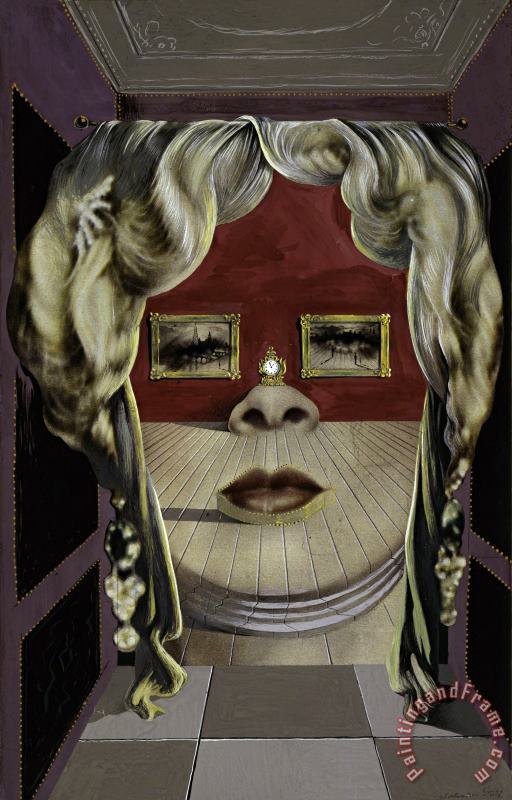 Face of Mae West Which May Be Used As an Apartment painting - Salvador Dali Face of Mae West Which May Be Used As an Apartment Art Print