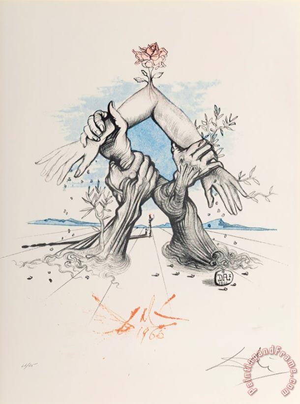 Five Continents, 1966 painting - Salvador Dali Five Continents, 1966 Art Print
