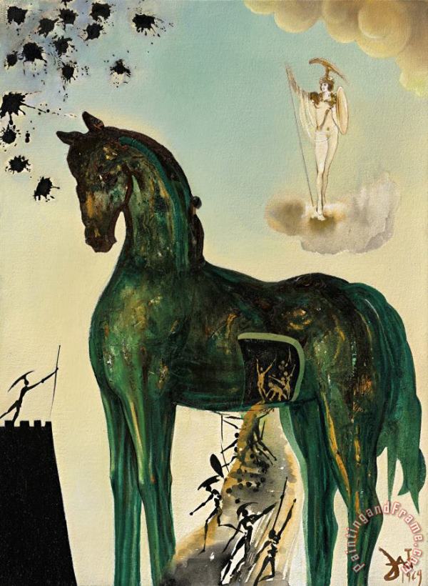 Salvador Dali Le Cheval De Troie, 1969 Art Painting