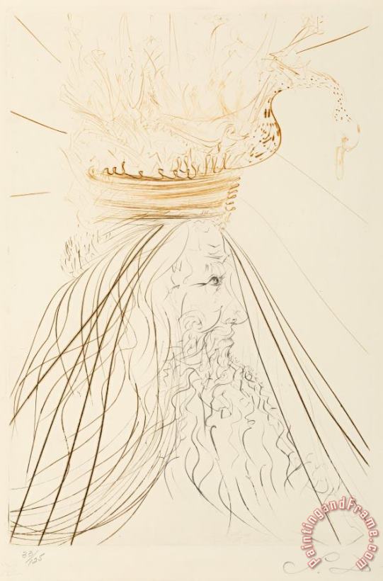 Salvador Dali Le Roi Marc, From Tristan And Iseult, 1970 Art Painting