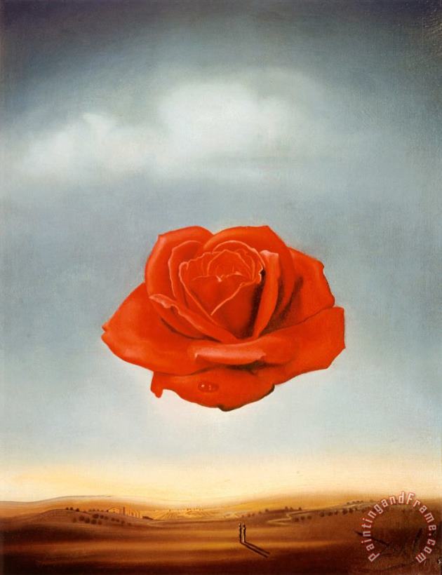 Salvador Dali Meditative Rose Art Painting