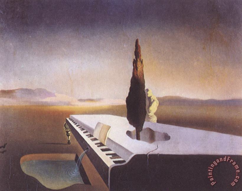 Salvador Dali Necrophiliac Fountain Flowing From a Grand Piano 1933 Art Painting