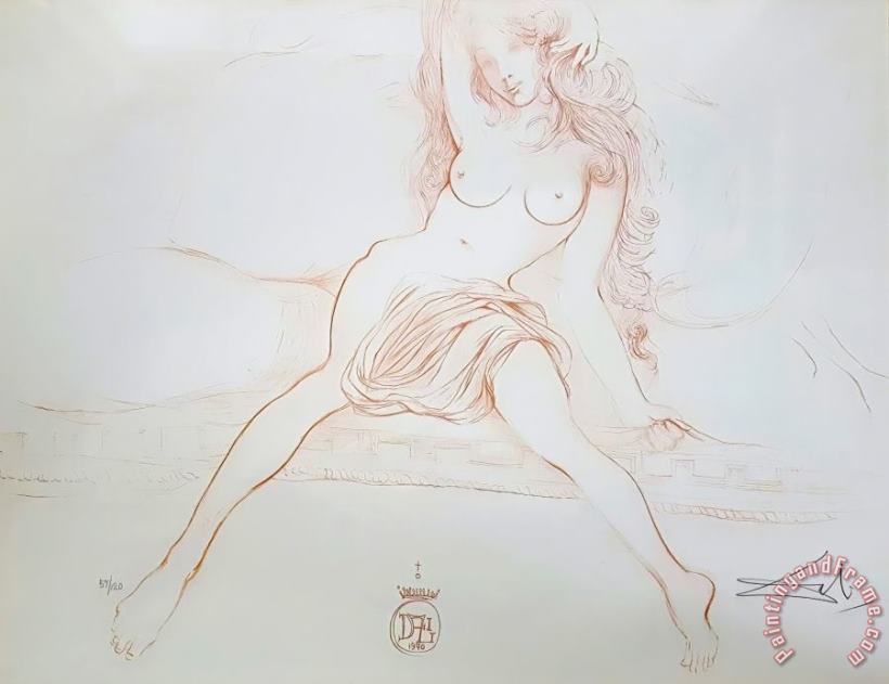 Nu Au Sopha, 1970 painting - Salvador Dali Nu Au Sopha, 1970 Art Print