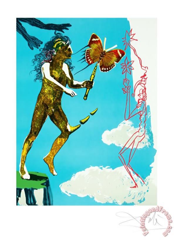 Release of The Psychic Spirit, From Magic Butterfly & The Dream, 1978 painting - Salvador Dali Release of The Psychic Spirit, From Magic Butterfly & The Dream, 1978 Art Print