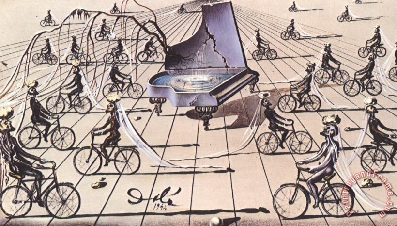 Study for Sentimental Colloquy painting - Salvador Dali Study for Sentimental Colloquy Art Print