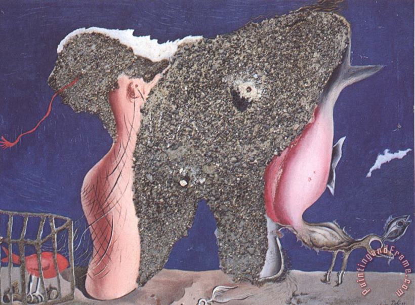 Symbiotic Woman Animal painting - Salvador Dali Symbiotic Woman Animal Art Print