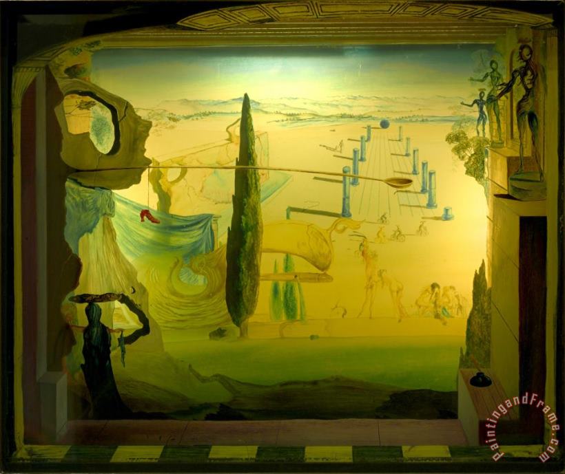 The Little Theater 1934 painting - Salvador Dali The Little Theater 1934 Art Print