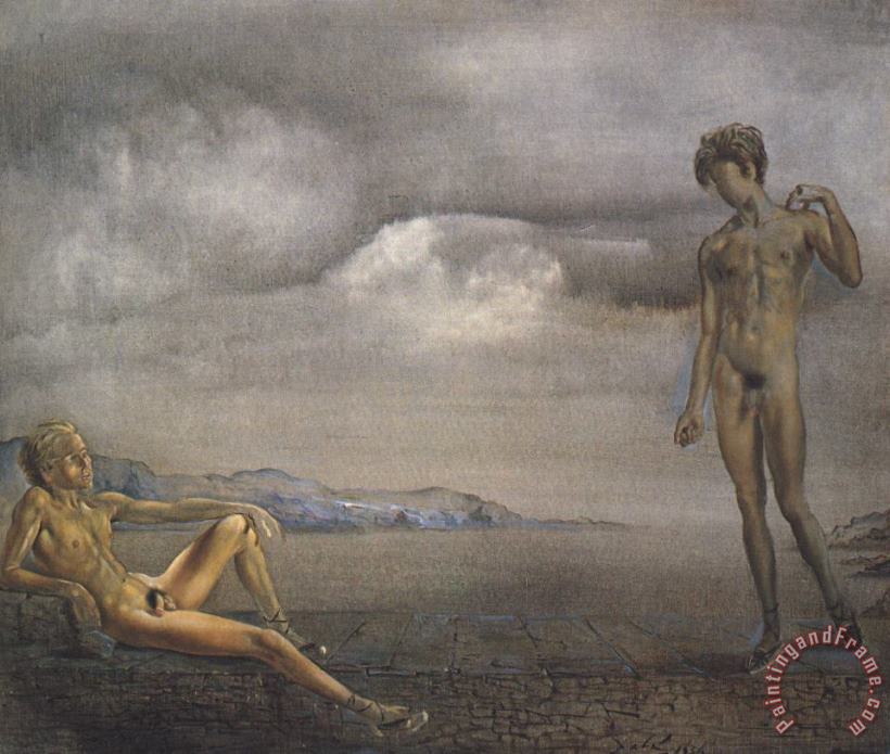 Salvador Dali Two Adolescents Art Painting
