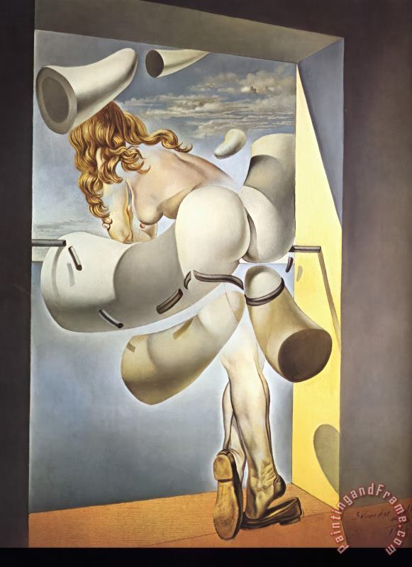 Salvador Dali Young Virgin Auto Sodomized by The Horns of Her Own Chastity Art Painting
