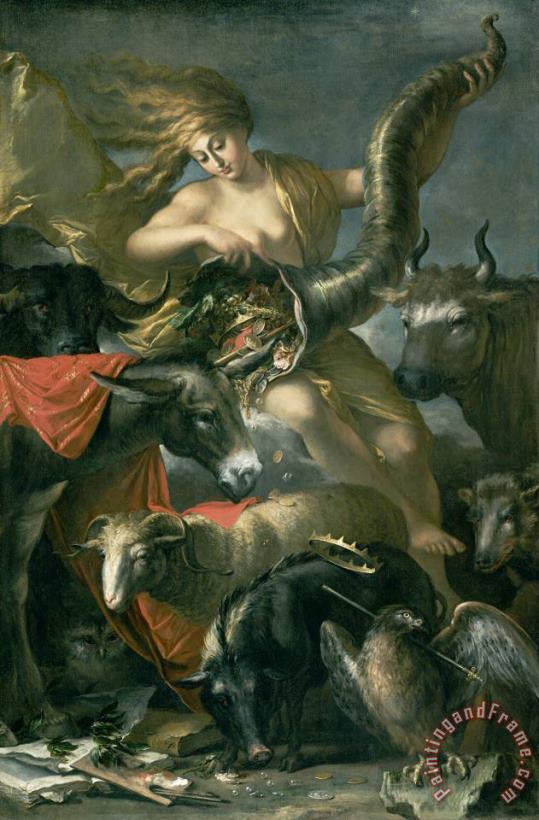 Allegory of Fortune painting - Salvator Rosa Allegory of Fortune Art Print