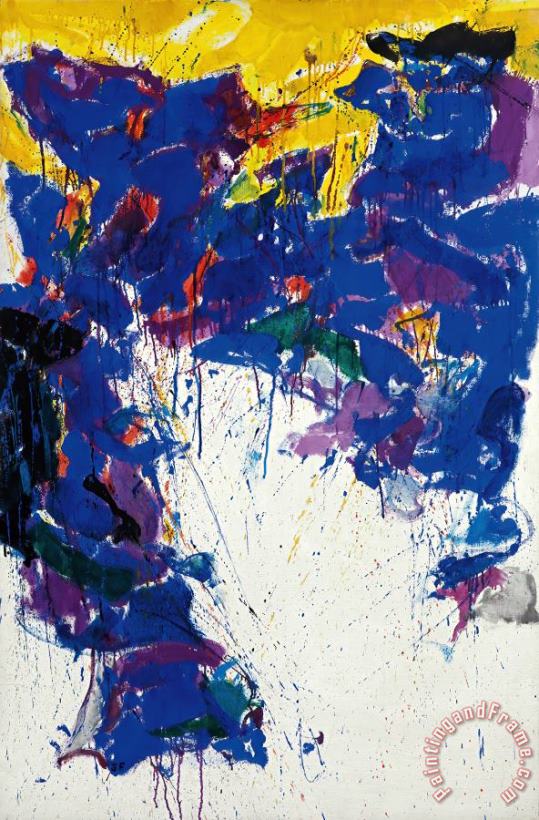 Violet, Yellow And White, 1958 painting - Sam Francis Violet, Yellow And White, 1958 Art Print