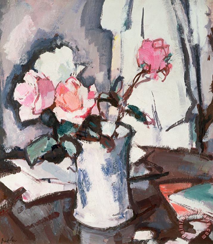 Pink Roses painting - Samuel John Peploe Pink Roses Art Print