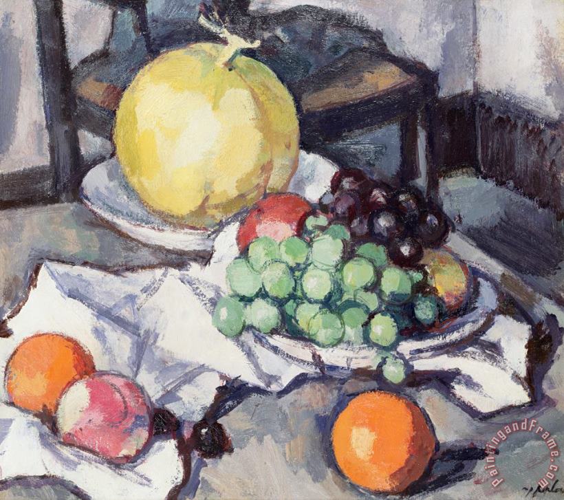 Samuel John Peploe Still Life with Melons and Grapes Art Print