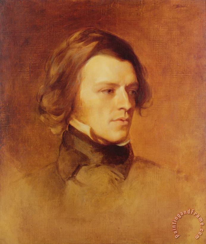 Portrait of Alfred Lord Tennyson painting - Samuel Laurence Portrait of Alfred Lord Tennyson Art Print