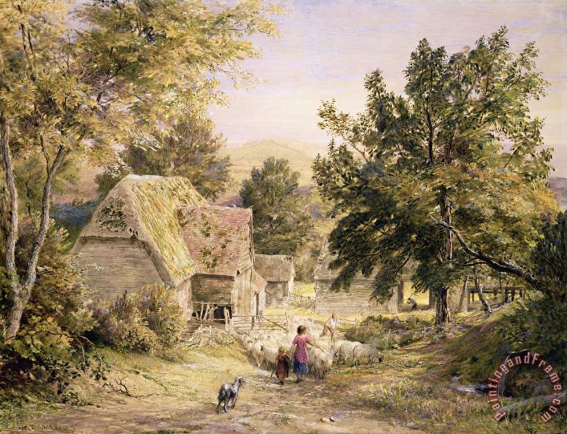 Samuel Palmer A Farmyard near Princes Risborough Art Print