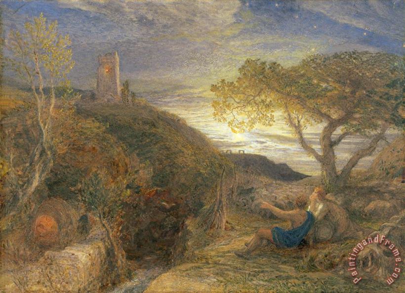 The Lonely Tower painting - Samuel Palmer The Lonely Tower Art Print