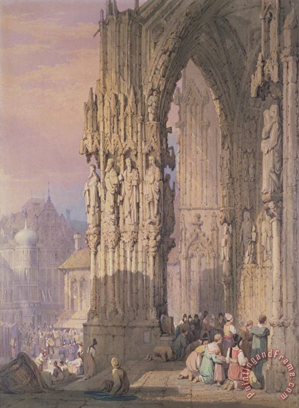 Samuel Prout Porch of Regensburg Cathedral Art Painting