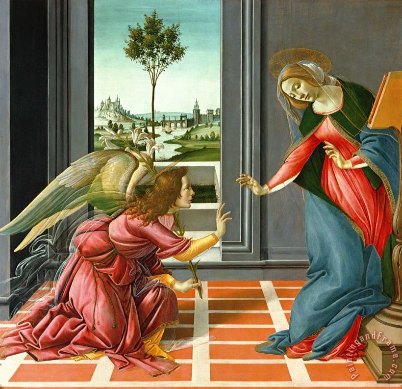 Sandro Botticelli Annunciation Art Painting