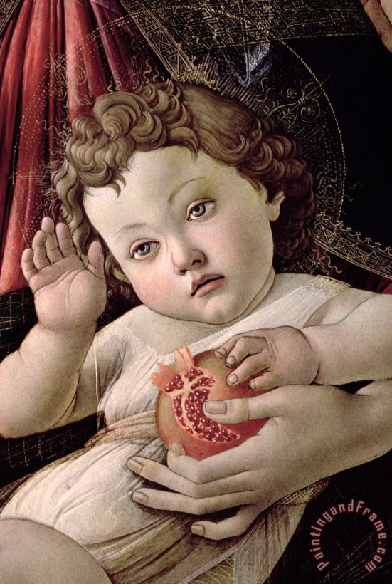 Detail of the Christ Child from the Madonna of the Pomegranate painting - Sandro Botticelli Detail of the Christ Child from the Madonna of the Pomegranate Art Print