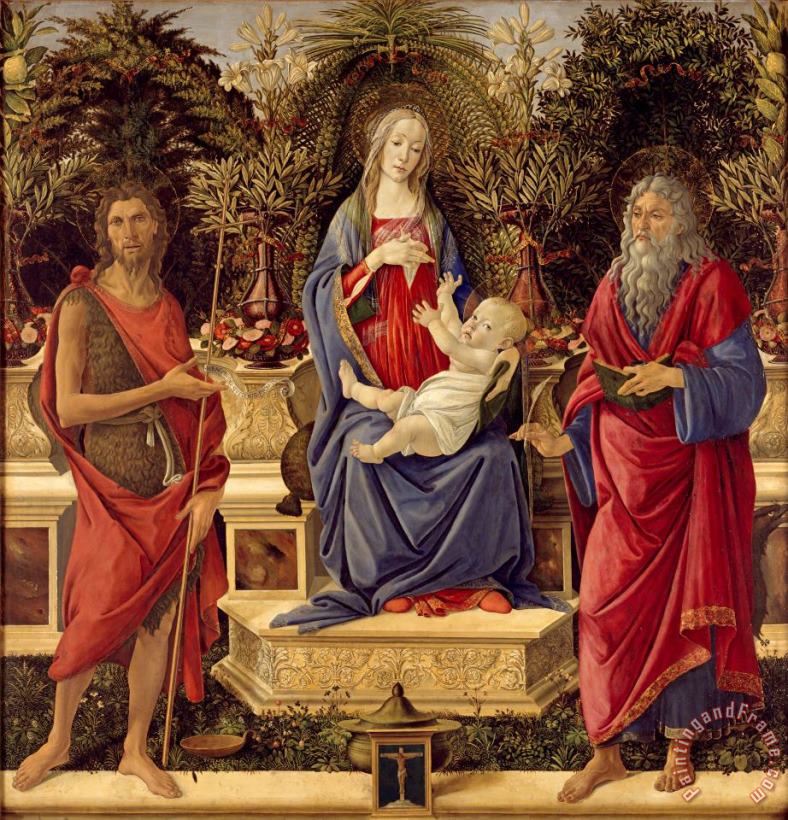 Madonna with Saints painting - Sandro Botticelli Madonna with Saints Art Print