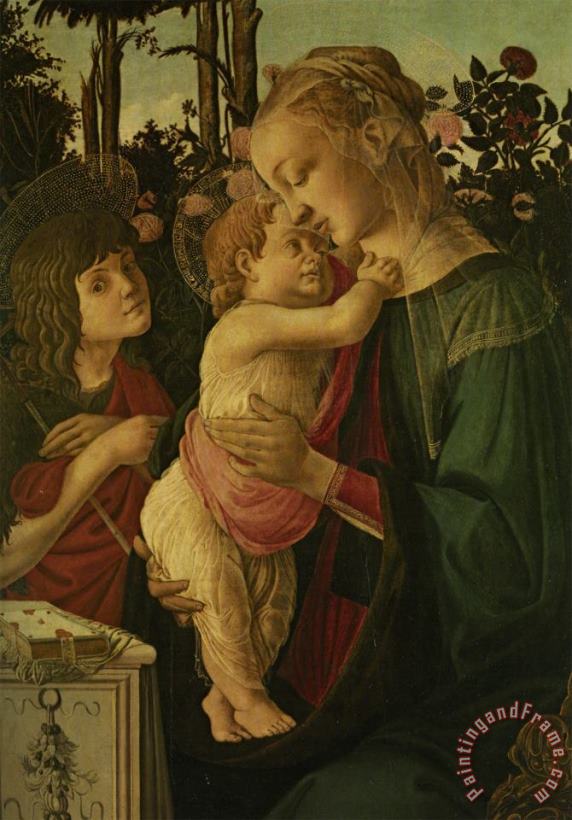 The Madonna And Child with The Infant Saint John The Baptist painting - Sandro Botticelli The Madonna And Child with The Infant Saint John The Baptist Art Print