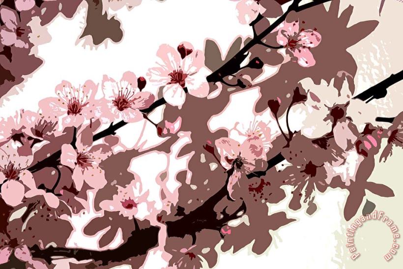Japanese Blossom painting - Sarah OToole Japanese Blossom Art Print