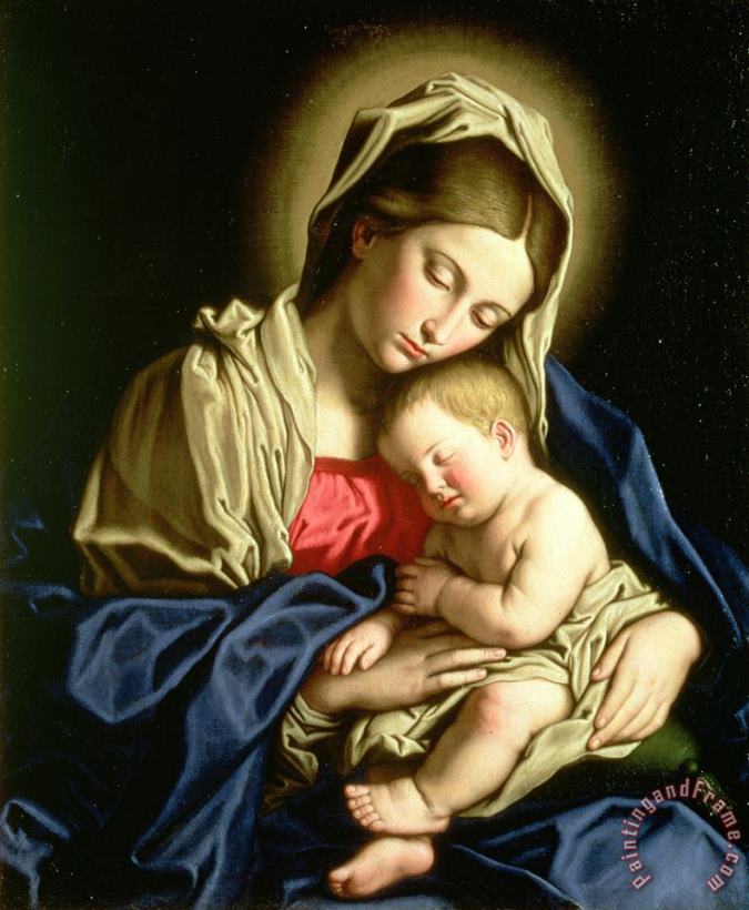 Madonna And Child painting - Sassoferrato Madonna And Child Art Print