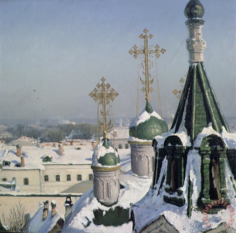 Sergei Ivanovich Svetoslavsky View from a Window of the Moscow School of Painting Art Print