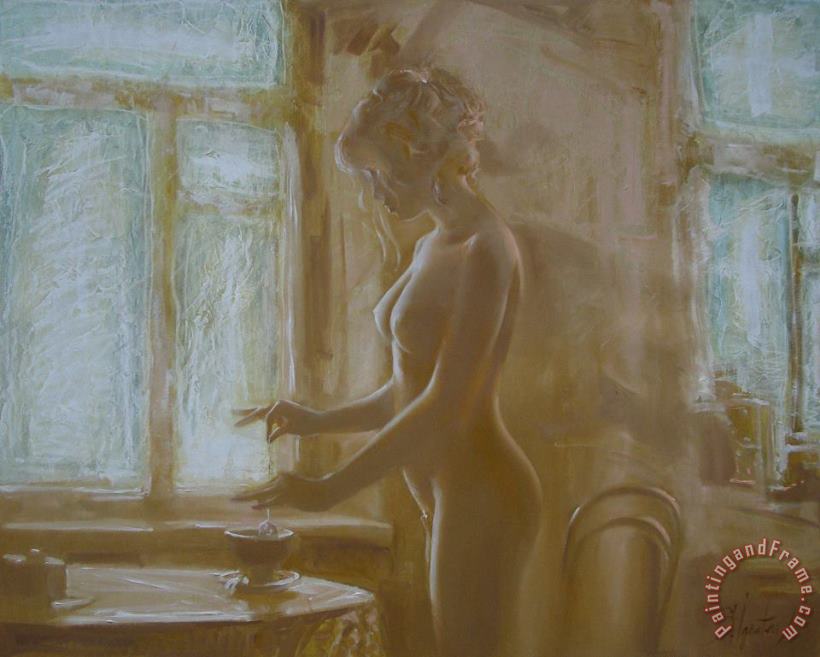 January painting - Sergey Ignatenko January Art Print